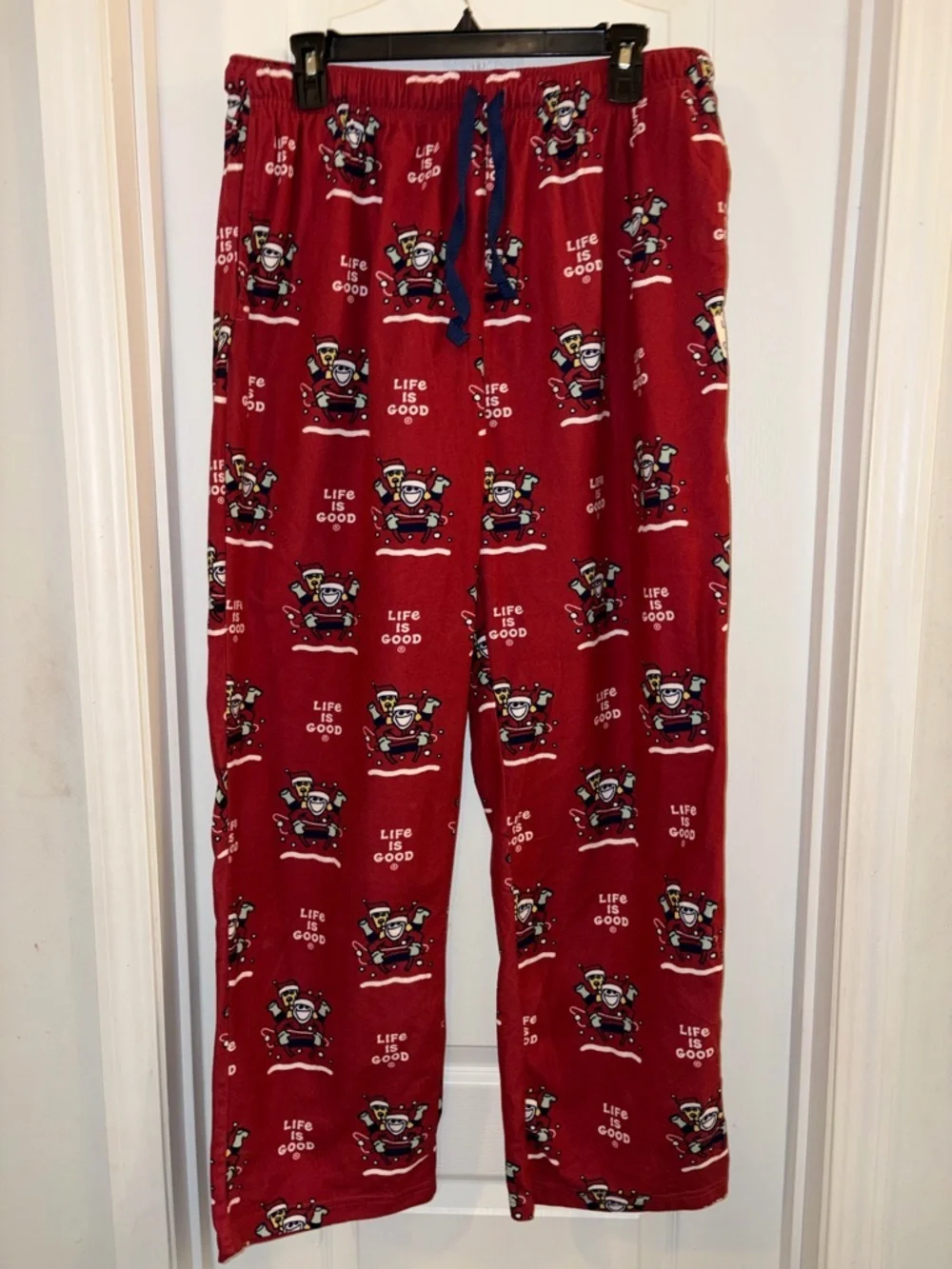 Men’s Red Holiday Pajama Pants - Life Is Good Graphic